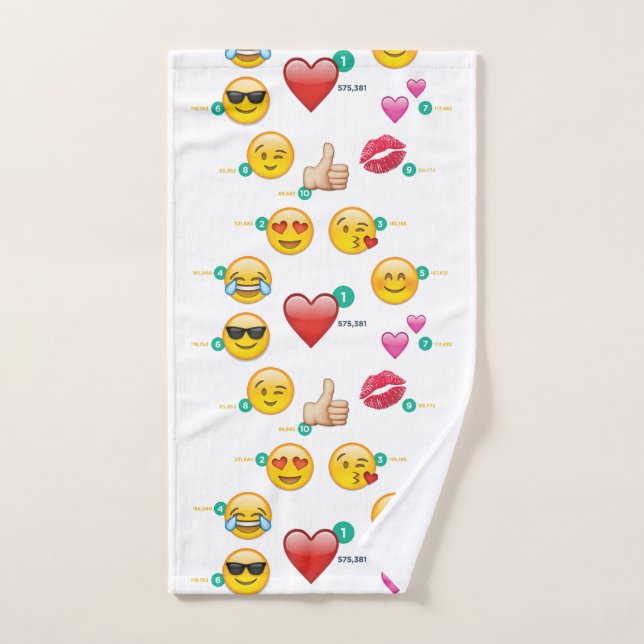 Conjunto De Toalhas emoji (Toalha de mão)