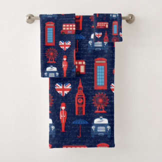 Conjunto De Toalhas Encontre-me em Londres Towel