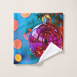 Conjunto De Toalhas Enfeite de Natal Vibrante com Design Brilhante