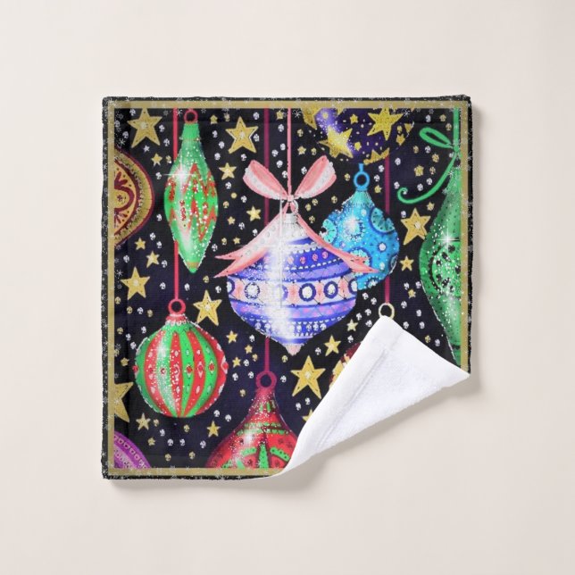 Conjunto De Toalhas Enfeites de natal (Pano de lavar)