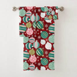 Conjunto De Toalhas Enfeites de natal retrorreflectores da Vintage e f