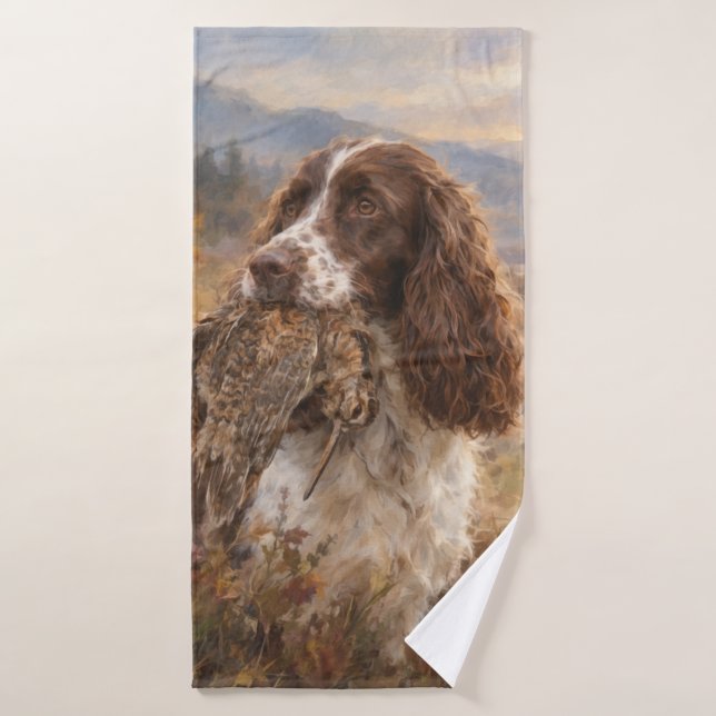 Conjunto De Toalhas English Springer Spaniel  (Toalha de Banho)