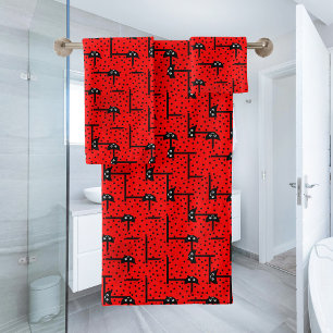 Conjunto De Toalhas Engraçado de Ladybugs