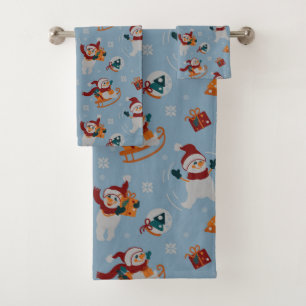 Conjunto De Toalhas Engraçado Snow Angel