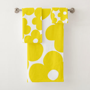 Conjunto De Toalhas Entrevista com Neon Yellow Daisies #1 #decor #art