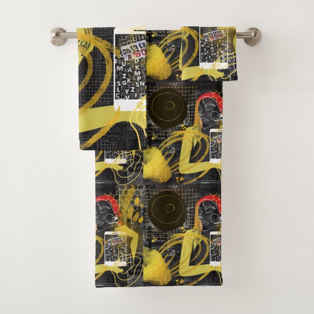 Conjunto De Toalhas Enviando mensagens para amigos (Insitu)