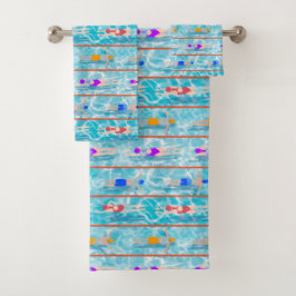 Conjunto De Toalhas Equipe de Natação de Água do Nadador