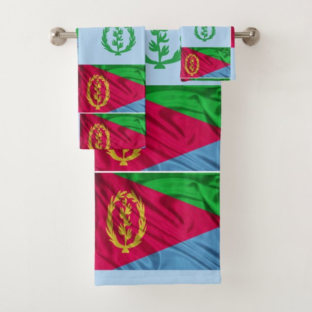 Conjunto De Toalhas Eritreia - Flagres Antigos e Novos (Insitu)
