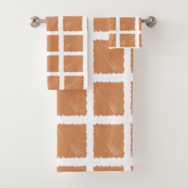 Conjunto De Toalhas Esboço Marrom Cobre