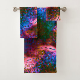 Conjunto De Toalhas Escalas azuis-cromadas de salmão