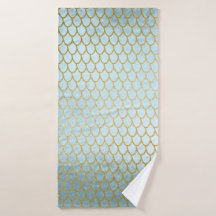 Escalas de Sereia Douradas de Lata Brilhante