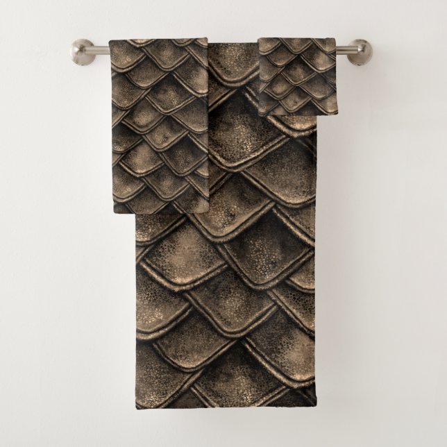 Conjunto De Toalhas Escalas do dragão - cinzas, Brown (Insitu)