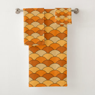 Conjunto De Toalhas Escamas de Dragão, Ventoinhas, Ondas, Seigaiha, La