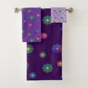 Conjunto De Toalhas Escolha um Fundo Personalizado Posy