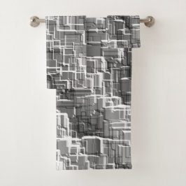 Conjunto De Toalhas Escória de camada extrema de quadrados gravados de