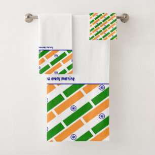 Conjunto De Toalhas Escritura personalizada do PAVILHÃO INDIA BRANCA