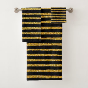 Conjunto De Toalhas Escuro elegante moderno preto e           banho do