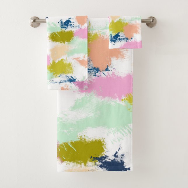 Conjunto De Toalhas Esfregaço de tintas (Insitu)