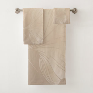 Conjunto De Toalhas Esmagamento de Arte Gráfica Abstrato do Ginkgo Bil
