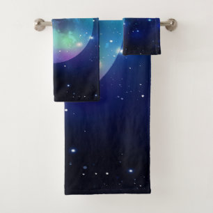Conjunto De Toalhas Espaço externo e estrelas