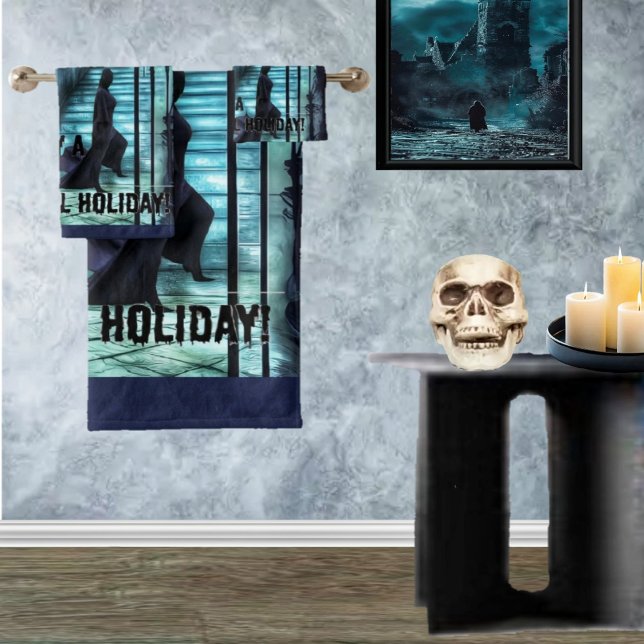 Conjunto De Toalhas Espectro Nas Etapas (Break out the spooky towels, just in time for Halloween!)