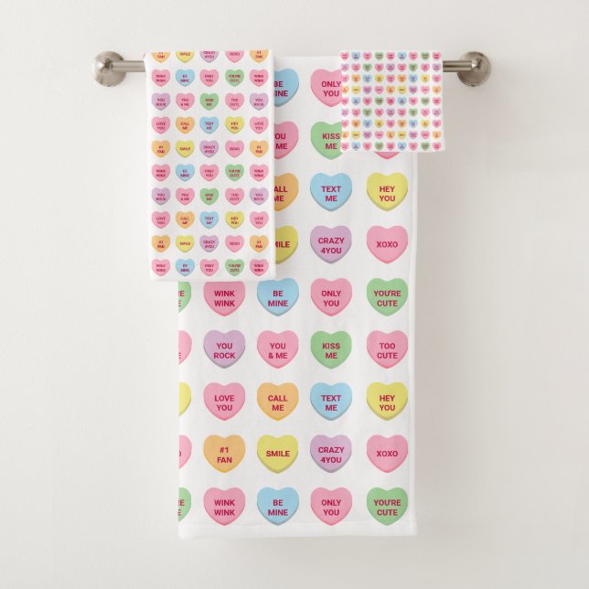 Conjunto De Toalhas Espetáculo de corações de conversa personalizada e (Insitu)