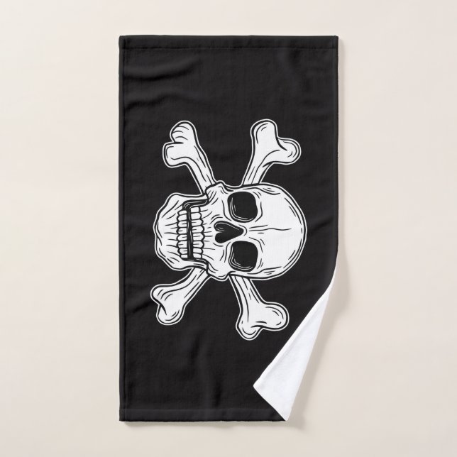 Conjunto De Toalhas espinhas do crânio de pirata (Toalha de mão)