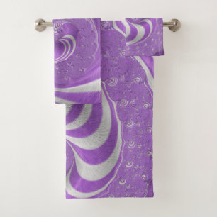 Conjunto De Toalhas Espiral Magenta Psicodélico