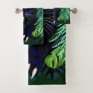 Conjunto De Toalhas Espírito de Pantera Negra da Selva