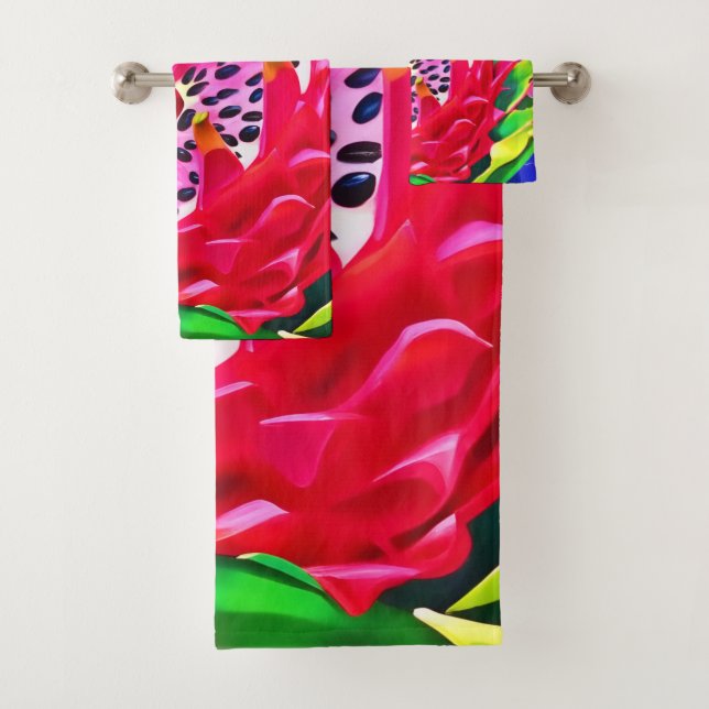 Conjunto De Toalhas Esplendor de Fruta Neon Dragon (Insitu)