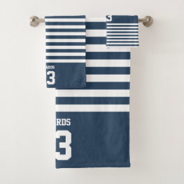 Conjunto De Toalhas Esportes com distribuição personalizada numerados 