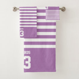 Conjunto De Toalhas Esportes com distribuição personalizada numerados