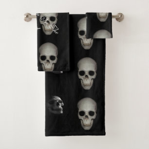 Conjunto De Toalhas Esqueleto no armário