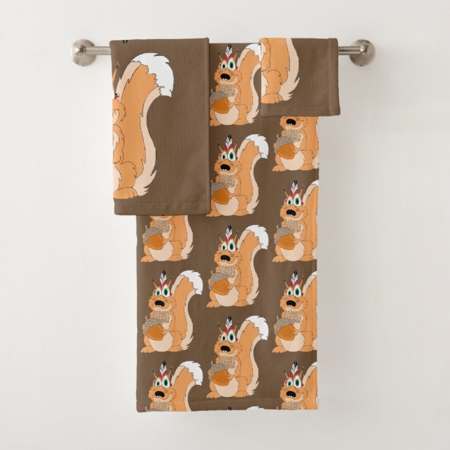 Conjunto De Toalhas Esquilo Indiano com Nut (Insitu)