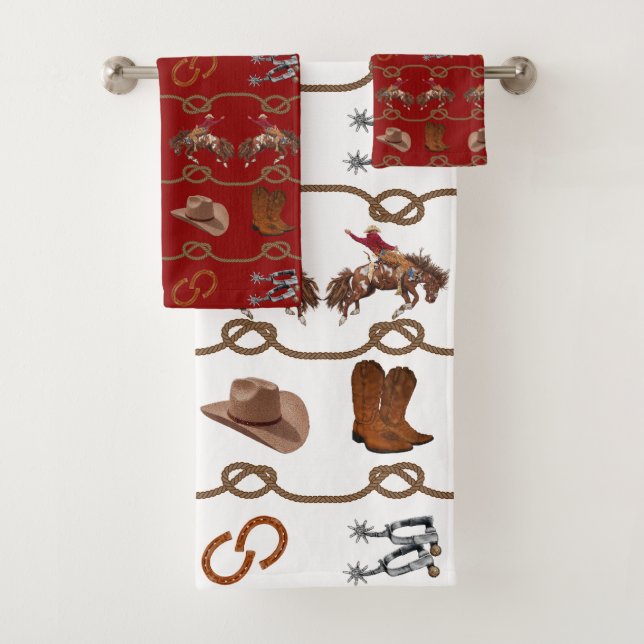 Conjunto De Toalhas Essenciais do Cowboy Western (Insitu)
