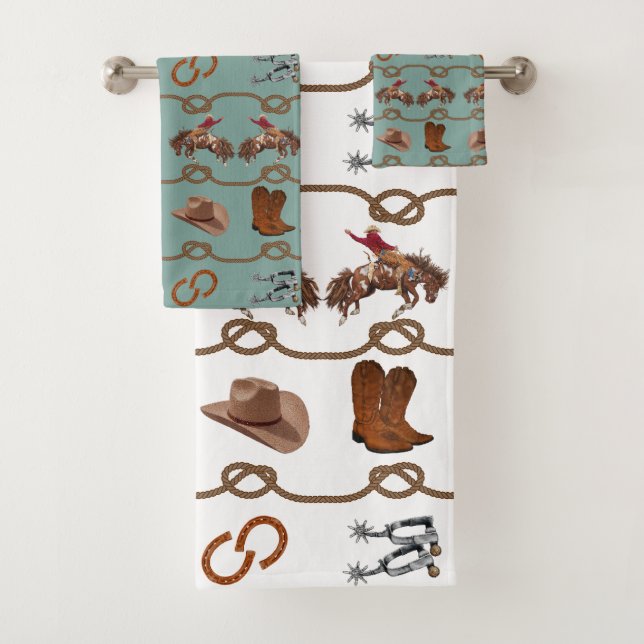 Conjunto De Toalhas Essenciais do Cowboy Western (Insitu)