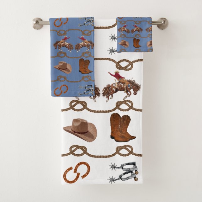 Conjunto De Toalhas Essenciais do Cowboy Western (Insitu)