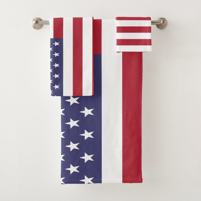 Conjunto De Toalhas Estados Unidos da América Bandeira Americana (Insitu)