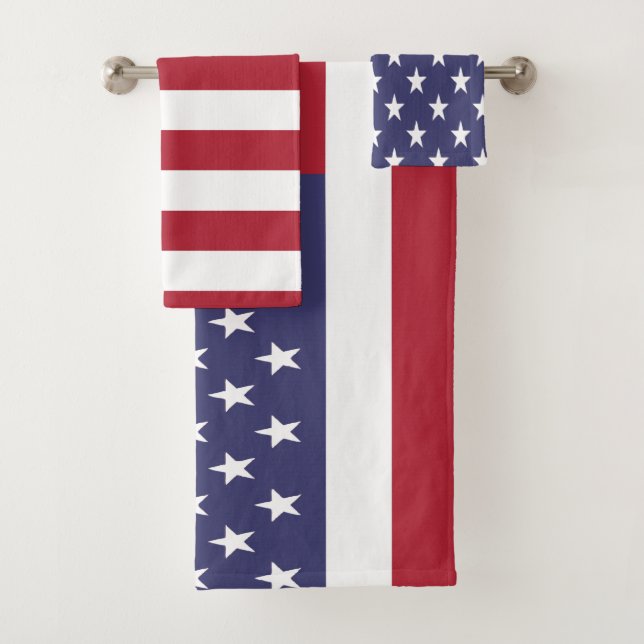 Conjunto De Toalhas Estados Unidos da América Bandeira Americana (Insitu)