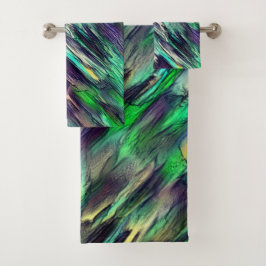 Conjunto De Toalhas estalactite ou camadas coloridas virtuais destruíd