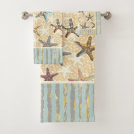 Conjunto De Toalhas Estaleiro com faixas de algas