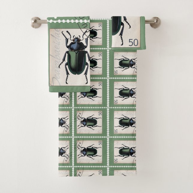 Conjunto De Toalhas Estampilla de Entomología (Insitu)