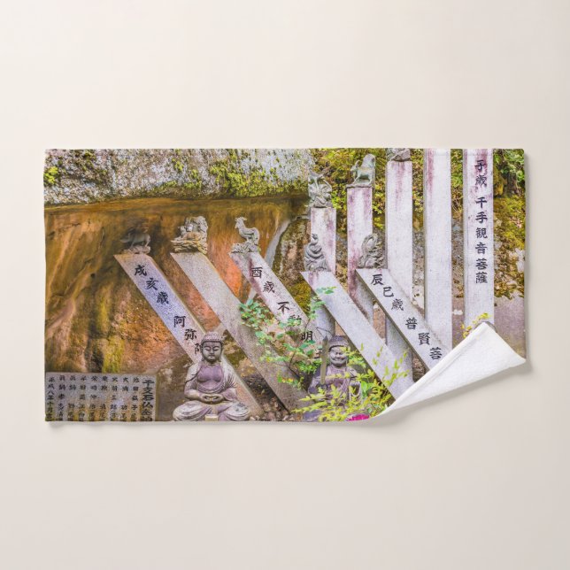 Conjunto De Toalhas estátuas de Buda no templo Senko-ji (Toalha de mão)