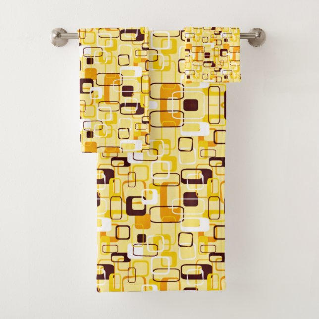 Conjunto De Toalhas Estilo abstrato amarelo & preto moderno (Insitu)