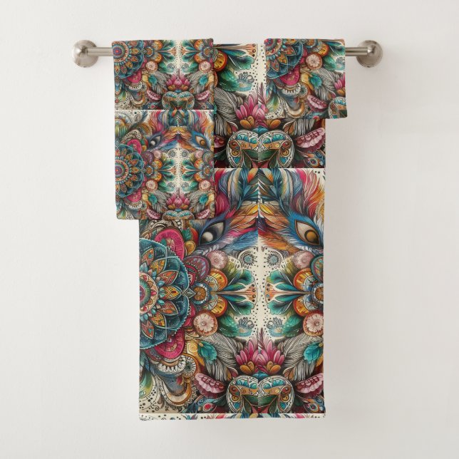 Conjunto De Toalhas estilo boêmico (Insitu)