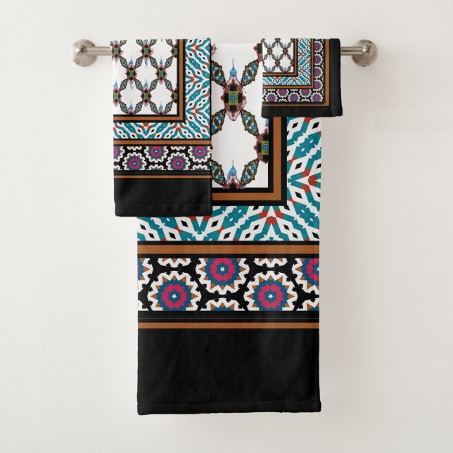 Conjunto De Toalhas Estilo de Patches Mexicano (Insitu)