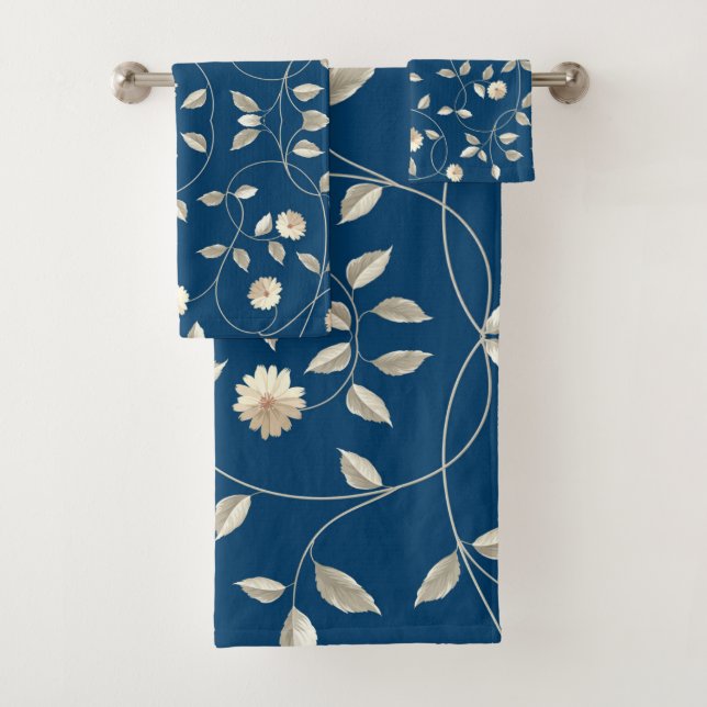Conjunto De Toalhas estilo de retrô florescente (Insitu)