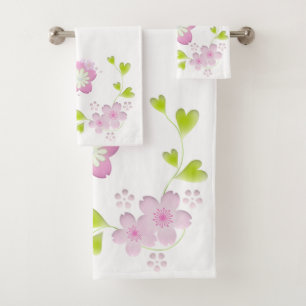 Conjunto De Toalhas Estilo Kawaii Sakura Cereja Flor
