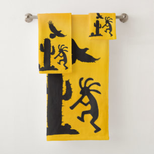 Conjunto De Toalhas Estilo Sudoeste Kokopelli Bath Towel Set