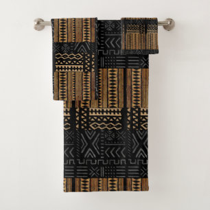 Conjunto De Toalhas Estilo Tribal Afrocêntrico Contemporâneo
